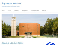 Frontpage screenshot for site: Župa Tijela Kristova - Sopot (http://zupa-tijela-kristova.hr/)