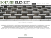 Frontpage screenshot for site: (http://botanikelement.hr)