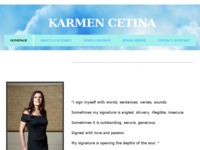 Frontpage screenshot for site: (http://www.karmen-cetina.com)