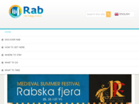 Frontpage screenshot for site: Turistička zajednica grada Raba (http://www.rab-visit.com)