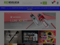 Frontpage screenshot for site: E-revolucija Webshop (http://www.erevolucija.com/)