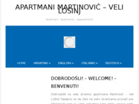 Frontpage screenshot for site: Apartmani Martinović, Veli Lošinj (http://www.martinovic.losinj.hr)