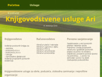 Frontpage screenshot for site: Knjigovodstvene usluge ARI (http://www.ari-smit.hr)