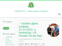 Frontpage screenshot for site: Društvo gljivara Labinšćine Martinčica (http://www.martincica.hr)