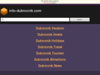 Frontpage screenshot for site: (http://www.info-dubrovnik.com)