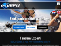 Frontpage screenshot for site: Tandem Skok Padobranom (http://www.tandem-experti.com)