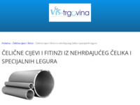 Frontpage screenshot for site: Vis trgovina - Bešavne čelične cijevi i fitinzi (http://www.vis-trgovina.hr/cijevi-i-cijevni-fitinzi/celicne-cijevi-i-fitinzi-iz-nehrdajuceg-celika-i)