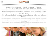 Frontpage screenshot for site: Upisi u srednje škole (http://upisi.weebly.com)