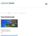 Frontpage screenshot for site: Apartmani i smještaj u Zadru i okolici - BookingZadar.com (http://www.bookingzadar.com)