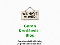Frontpage screenshot for site: Goran Krstičević - O nekim stvarima iz mog ugla (http://gorankrsticevic.tk)