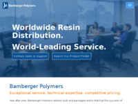 Frontpage screenshot for site: (http://www.bambergerpolymers.com)