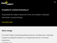 Frontpage screenshot for site: ProLight - Special lighting effects (http://www.prolight.hr)