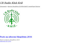Frontpage screenshot for site: CB Radio Klub Križ (http://www.cb-radio-klub-kriz.hr/)