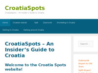 Frontpage screenshot for site: Croatia spots - articles, TripAdviser reviews, photos, video clips (http://croatiaspots.com)