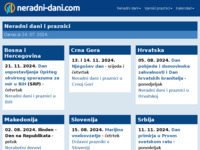 Frontpage screenshot for site: Neradni dani (http://www.neradni-dani.com)