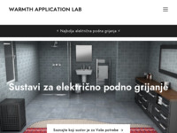 Frontpage screenshot for site: Warmth Application Lab - Električno podno grijanje (http://wal.hr)