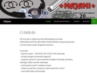 Frontpage screenshot for site: Majami - Osiguravajući, spojni i podložni strojni elementi (http://www.majami.hr)