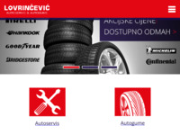 Frontpage screenshot for site: Lovrinčević autoservis i autogume (http://lovrincevic.hr)