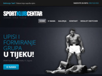 Frontpage screenshot for site: Sport Klub Centar (http://klubcentar.hr/)