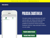 Frontpage screenshot for site: (http://policijazaustavlja.com)