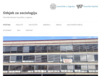 Frontpage screenshot for site: Odsjek za sociologiju Filozofskog fakulteta u Zagrebu (http://www.ffzg.hr/socio/)