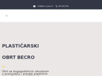 Frontpage screenshot for site: Becro Plast - Plastičarski obrt BECRO (http://www.becro-plast.hr)