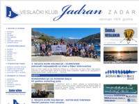 Frontpage screenshot for site: Veslački klub (http://www.vk-jadran.hr)