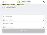 Frontpage screenshot for site: AdriaCamps - Otkrijte užitak kampiranja u Hrvatskoj (http://adriacamps.com)