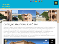 Frontpage screenshot for site: Apartmani Borić PAG - Pag (http://www.apartmanipag-boric.hr)