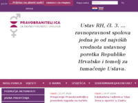 Frontpage screenshot for site: Pravobranitelj/ica za ravnopravnost spolova (http://www.prs.hr)