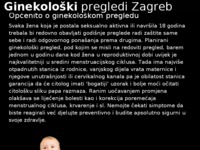 Frontpage screenshot for site: Ginekološki pregledi Zagreb (http://www.ginekoloski.com/)