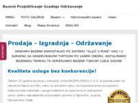 Frontpage screenshot for site: Bazeni Rijeka (http://www.bazenirijeka.com/)