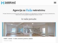 Frontpage screenshot for site: Agencija za nekretnine ZAGREB MAX (http://www.zagrebmax.hr)