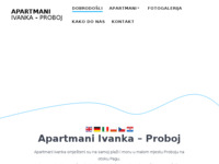Frontpage screenshot for site: Apartmani Ivanka Proboj - Pag (http://apartmani-proboj.com)