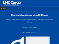 Frontpage screenshot for site: Međunarodni kamionski prijevoz tereta - LMI Cargo, obrt za usluge, Jurdani, Rijeka, Hrvatska (http://www.lmicargo.hr)