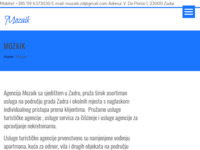 Frontpage screenshot for site: Mozaik - Turistička agencija & Servis za čišćenje (http://www.mozaikzd.hr)