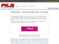 Frontpage screenshot for site: GoFILS cestovni turistički i poslovni transferi (http://transferi.fils.hr)