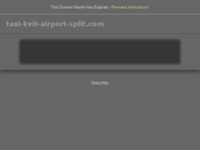 Frontpage screenshot for site: (http://www.taxi-kvit-airport-split.com)