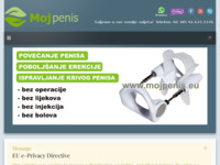 Frontpage screenshot for site: (http://www.mojpenis.eu)