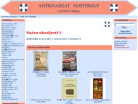 Frontpage screenshot for site: (http://www.antikvarijat-nostrimus.hr)