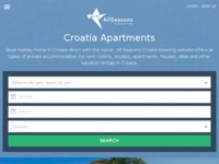 Frontpage screenshot for site: Privatni smještaj u Hrvatskoj - All Seasons Croatia (http://www.allseasonscroatia.hr)