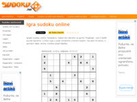 Frontpage screenshot for site: Sudoku Online (http://sudoku.hr/)