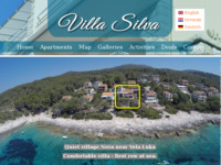 Frontpage screenshot for site: (http://www.villasilvakorcula.com/)
