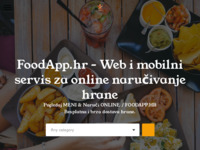 Frontpage screenshot for site: FoodApp - Web i mobilni servis za online naručivanje dostave hrane (http://foodapp.hr)