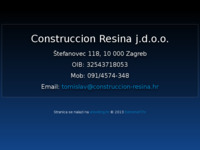 Frontpage screenshot for site: Construccion Resina j.d.o.o. (http://www.construccion-resina.hr)