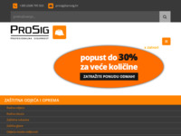 Frontpage screenshot for site: ProSig Radna odjeća i radna oprema (http://prosig.hr/)