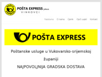 Frontpage screenshot for site: Pošta Express Vinkovci - Poštanske usluge u Vukovarsko-srijemskoj županiji (http://posta-express.hr)