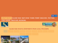 Frontpage screenshot for site: Otok Rab - informacije o otoku s listom apartmana za iznajmljivanje (https://www.rabholidays.com/)