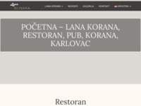 Frontpage screenshot for site: Lana Korana - Restoran, pub, sale za vjenčanje, Korana, Karlovac (http://www.lanakorana.hr)
