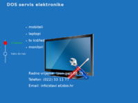 Frontpage screenshot for site: DOS servis elektronike, Šibenik (http://www.dos.hr)